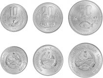 Lao  10,20 et 50 att - Set of 3 Coins - 1980 - AU