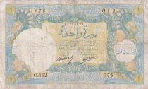 Lebanon 1 Pound  - Bank of Syria and Lebanon - 1939 - Serial O.112