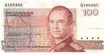 Luxembourg 100 Francs Grand Duke Jean - Luxemburg - 1986 - Serial G165495 - P.58.a