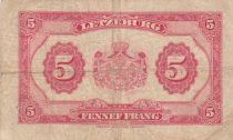 Luxembourg 5 Francs - Grande Duchesse Charlotte - 1944 - Serial A