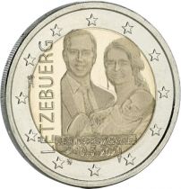 Luxembourg LOT Série Euros Luxembourg 2020 + 2 X 2 EUROS COMMÉMO LUXEMBOURG 2020 - Naissance du Prince Charles (Version classiqu