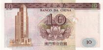 Macao 10 Patacas, Lighthouse - Banco da China - 1995 - Serial AU