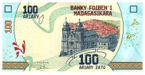 Madagascar 100 Ariary - Church - Frog - 2022 - Serial J75