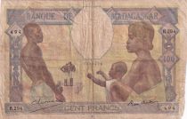 Madagascar 100 francs - Famille, Agriculture et Industrie - Série H.294 - 1937