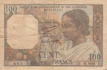 Madagascar 100 francs - Femme - Mer - 1950 - Série H.900