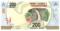 Madagascar 200 Ariary - Waterfall - Tree - 2022 - Serial G67