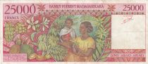 Madagascar 25000 Francs - Woman and child - 1998 - Serial A