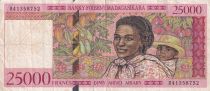 Madagascar 25000 Francs Woman and child - 1998 - Serial B