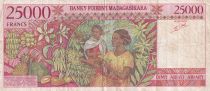 Madagascar 25000 Francs Woman and child - 1998 - Serial B