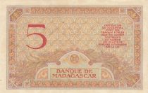 Madagascar 5 Francs - Goddess Juno - 1937 - Sign. Chaudun - Serial R.2791