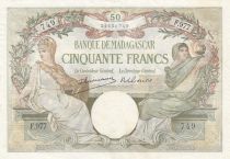 Madagascar 50 francs - Minerva - Allegory of Science - 1937 - Serial F.977