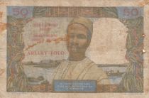 Madagascar 50 francs - Woman with hat - Ariary Folo - Serial A.10 - 1969