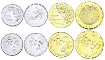 Malaysia 5,10,20,50 Sen - Set of 4 Coins - 2023 - AU