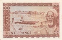 Mali 100 francs - Pdt M. Keita, engins - Pirogues - 1960