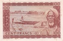 Mali 100 Francs - Pres. M. Keita - Tractors - Canoes - 22/09/1960 - Serial B