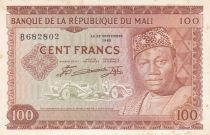 Mali 100 francs - Pres. M. Keita, tractors - Canoes - 1960