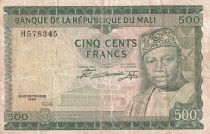 Mali 500 Francs - Pdt. Modibo Keita - Building - 22/09/1960 - Serial H