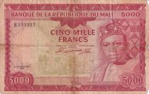 Mali 5000 Francs - Pdt M. Keita - Farmers ploughing - 1960 - Serial B