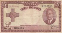 Malta 1 Pound L.1949 - George VI - A/5 355505