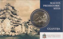 Malta 2 Euro Malta 2 euros - GGANTIJA TEMPLES 3600-3200 BC - COINCARD - 2016