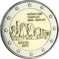 Malte 2 Euros Commémo. MALTE 2017 - Hagar Qim (UNC sans différent)