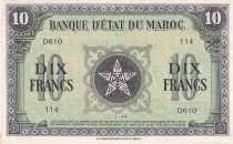 Maroc 10 Francs - Vert - 01-03-1944 - Série D.610 - P.25