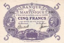 Martinique 5 Francs - Cabasson - 1945/1947 - Serial H.383