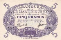 Martinique 5 Francs - Cabasson - 1945/1947 - Série H.383