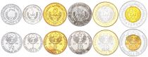 Mauritania 1/5,1,5,10,20 and 50 Uguiya - Set of 6 Coins - 1973-2014 - AU