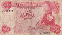 Mauritius 10 Rupees Elizabeth II - 1967 - Serial A.63