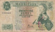 Mauritius 25 Rupees - Elisabeth II - Serial A.10 - P.32b