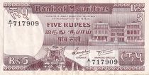 Mauritius 5 Roupies - Monuments - Serial A.1 - P.34