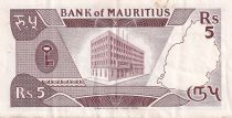 Mauritius 5 Roupies - Monuments - Serial A.1 - P.34