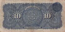 Mexico 10 Pesos - José M. Morelos - Aztec Calendar - 1915 - Serial I - F - P.S686