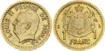 Monaco 1 Franc Louis II - Armoiries - ND (1943)