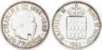 Monaco 10 Francs Charles III  - 1966 - Argent