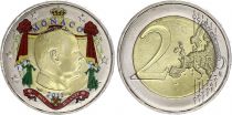 Monaco 2 Euros - Albert II - Colorised - 2011 - Bimetalic