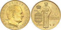 Monaco 20 Centimes - Rainier III - 1977