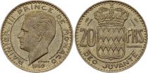 Monaco 20 Francs Rainier III - 1950