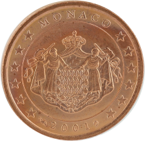 Monaco 5 centimes d\'euro - Monaco 2001