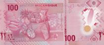 Mozambique 100 Meticais - S. M. Machel - Basket Fruit - Polymer - 16-06-2024 - Serial CA