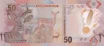 Mozambique 50 Meticais - S. M. Machel - Deer - Polymer - 16-06-2024 - Serial BA