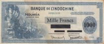 New Caledonia 1000 Francs - Nouméa - Paddy field - 1944 - Serial C 39