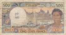 New Caledonia 500 Francs - Fisherman - Pirogue - 1980