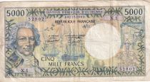 New Caledonia 5000 Francs - 1982 - NOUMEA - P.65c - VF - Serial X.1