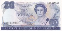 New Zealand 10 Dollars - Elizabeth II - Nestor Kea - ND (1981-1989) - Serial NKE