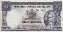 New Zealand 5 Pound - Capt. James Cook - Lake Pukaki - 1967