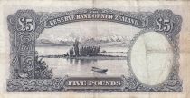 New Zealand 5 Pound - Capt. James Cook - Lake Pukaki - 1967