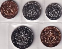 Nigeria Set of 5 Coins - 1973