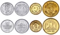 Pakistan 1,2,5,10 Rupees - Set of 4 Coins - 2017-2021 - AU